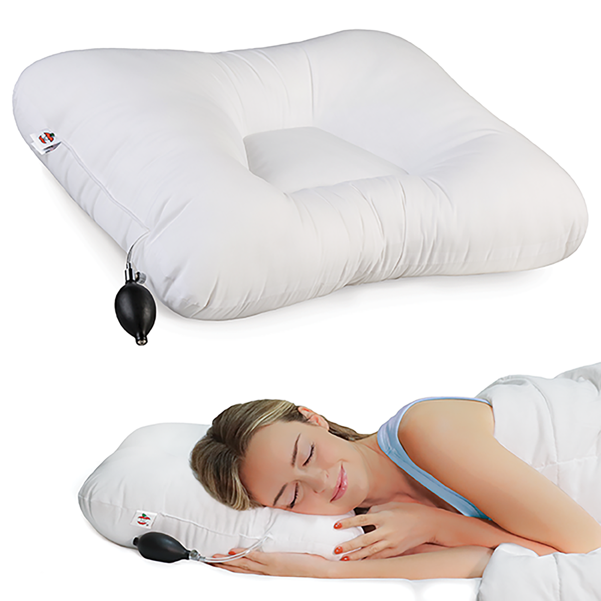 Inflatable Travel Air Pillow for Sleeping to Avoid Neck and