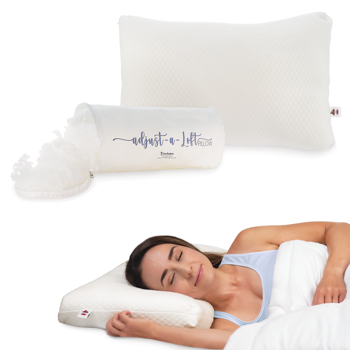 Luxury Side Sleeper - Adjustable Natural Latex Pillow for Neck, Shoulder and Back Pain Relief