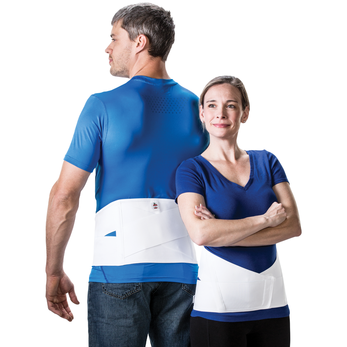 Lower back brace, 2 cross straps, Available in various sizes